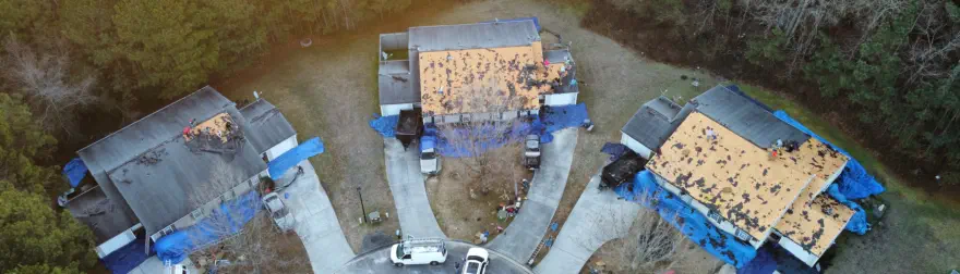 Homes Getting Roof Replaced After Storm Damage